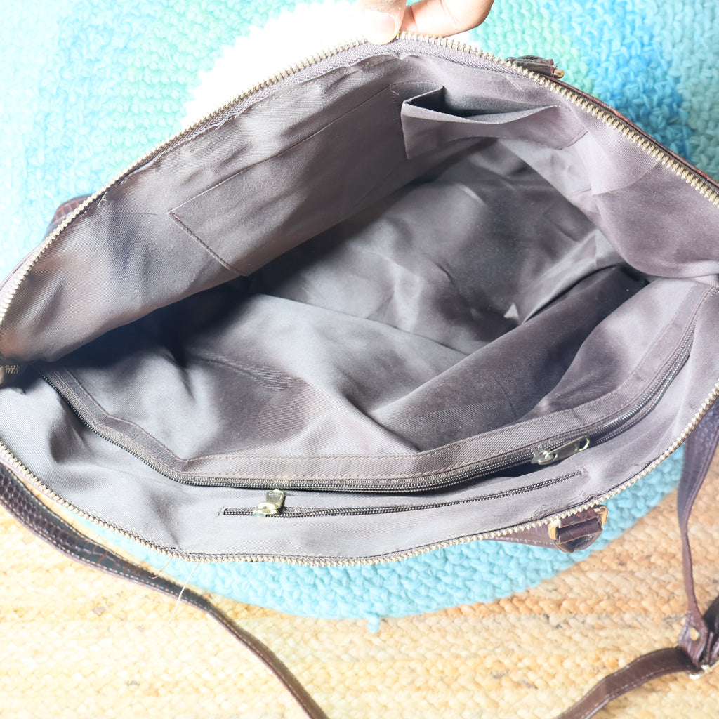 Handbags: Pure Buffalo Leather Travel and  Office Bag.