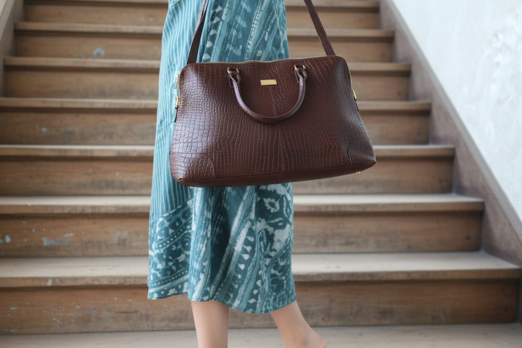Handbags: Pure Buffalo Leather Travel and  Office Bag.