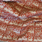 Pure Chanderi Silk Saree with Elegant blue  Prints and Zari Border – 100% Handloom
