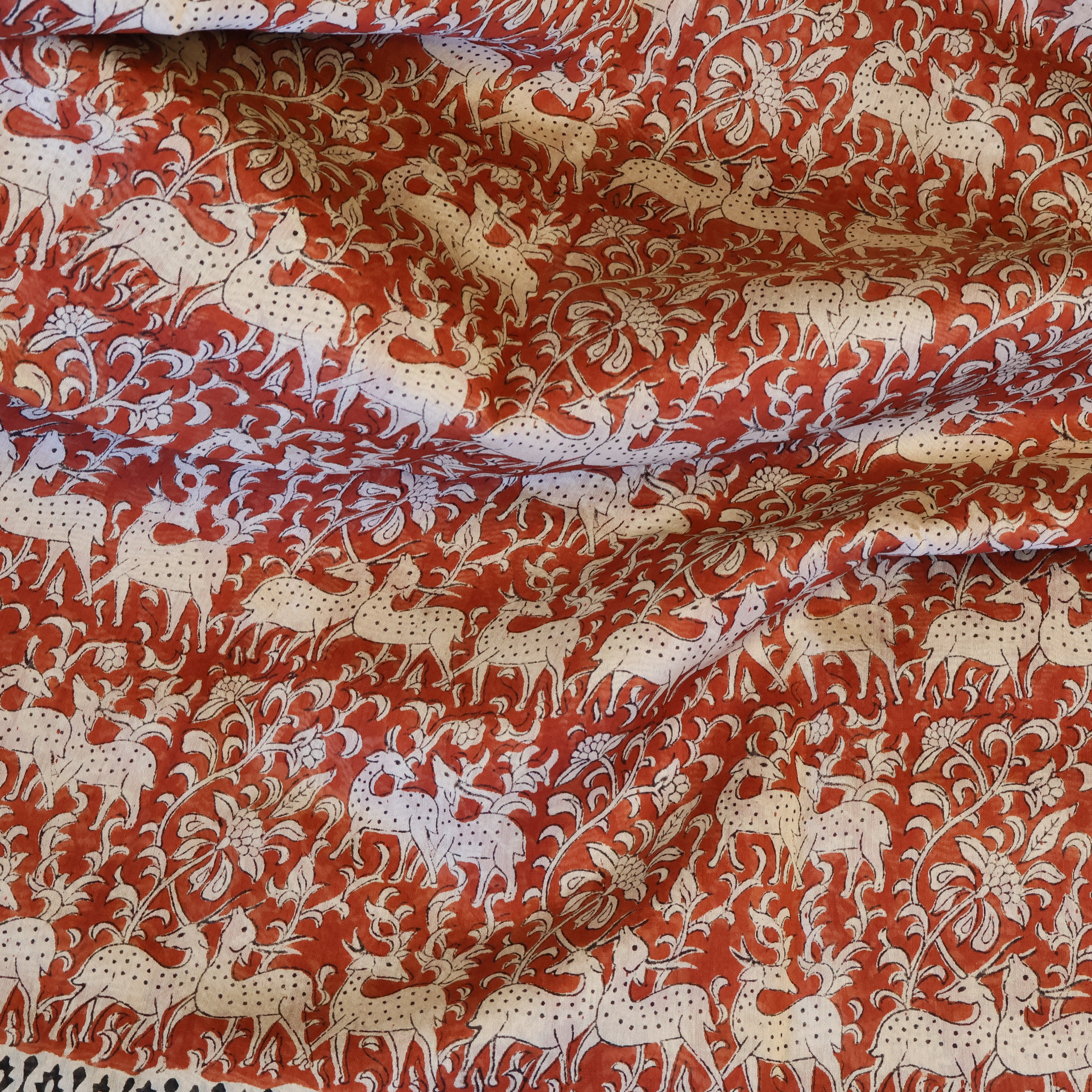 Pure Chanderi Silk Saree with Elegant blue  Prints and Zari Border – 100% Handloom