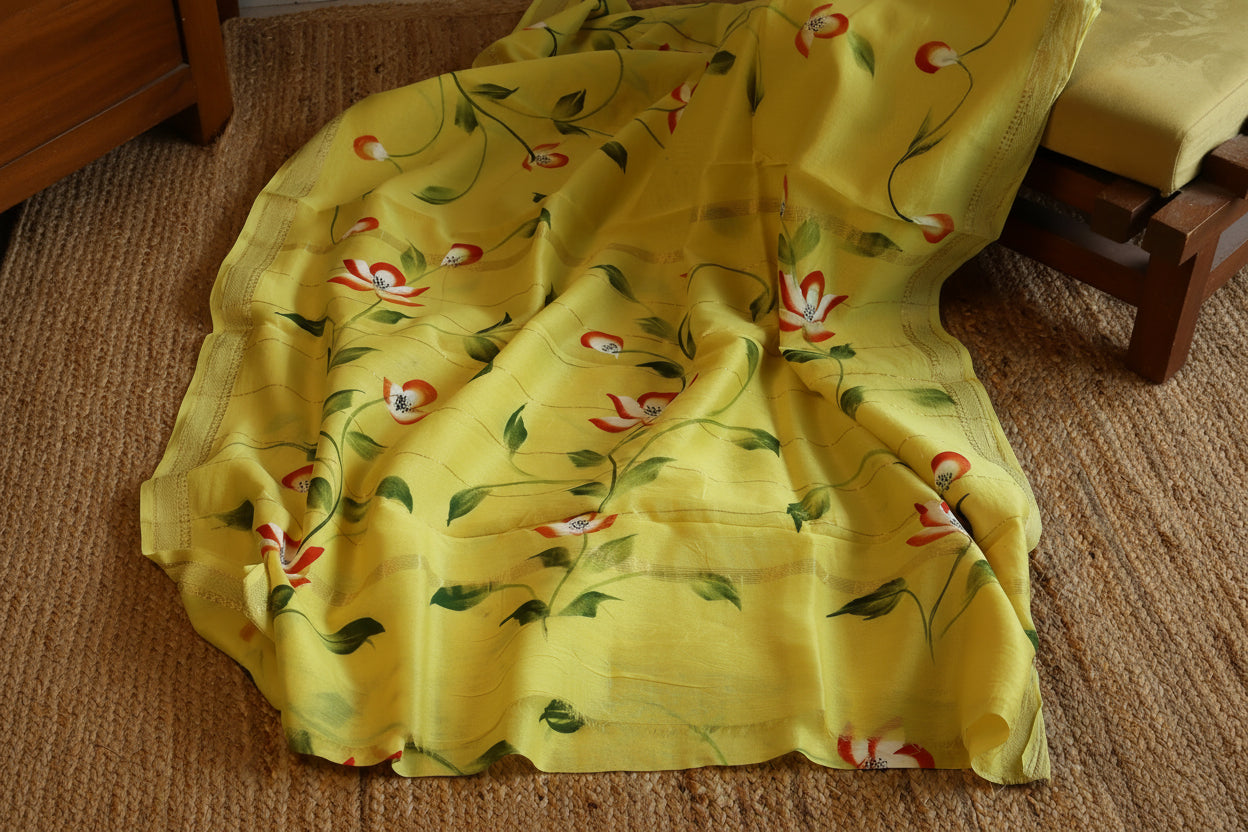 100% Pure Maheshwari Handloom Silk