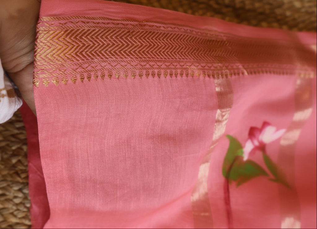 100% Pure Maheshwari Handloom Silk