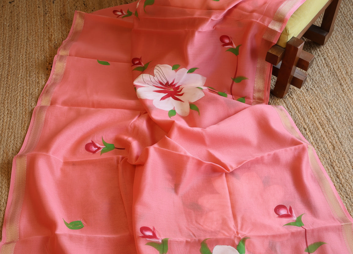 100% Pure Maheshwari Handloom Silk