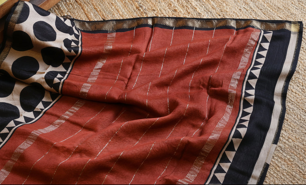 100% Pure Maheshwari Handloom Silk