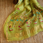 Silk Linen Jamdani Saree – West Bengal Handloom