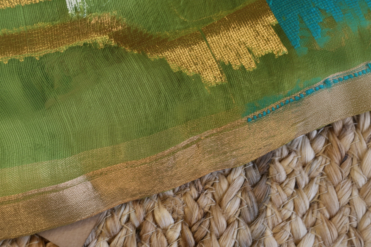 Silk Linen Jamdani Saree – West Bengal Handloom