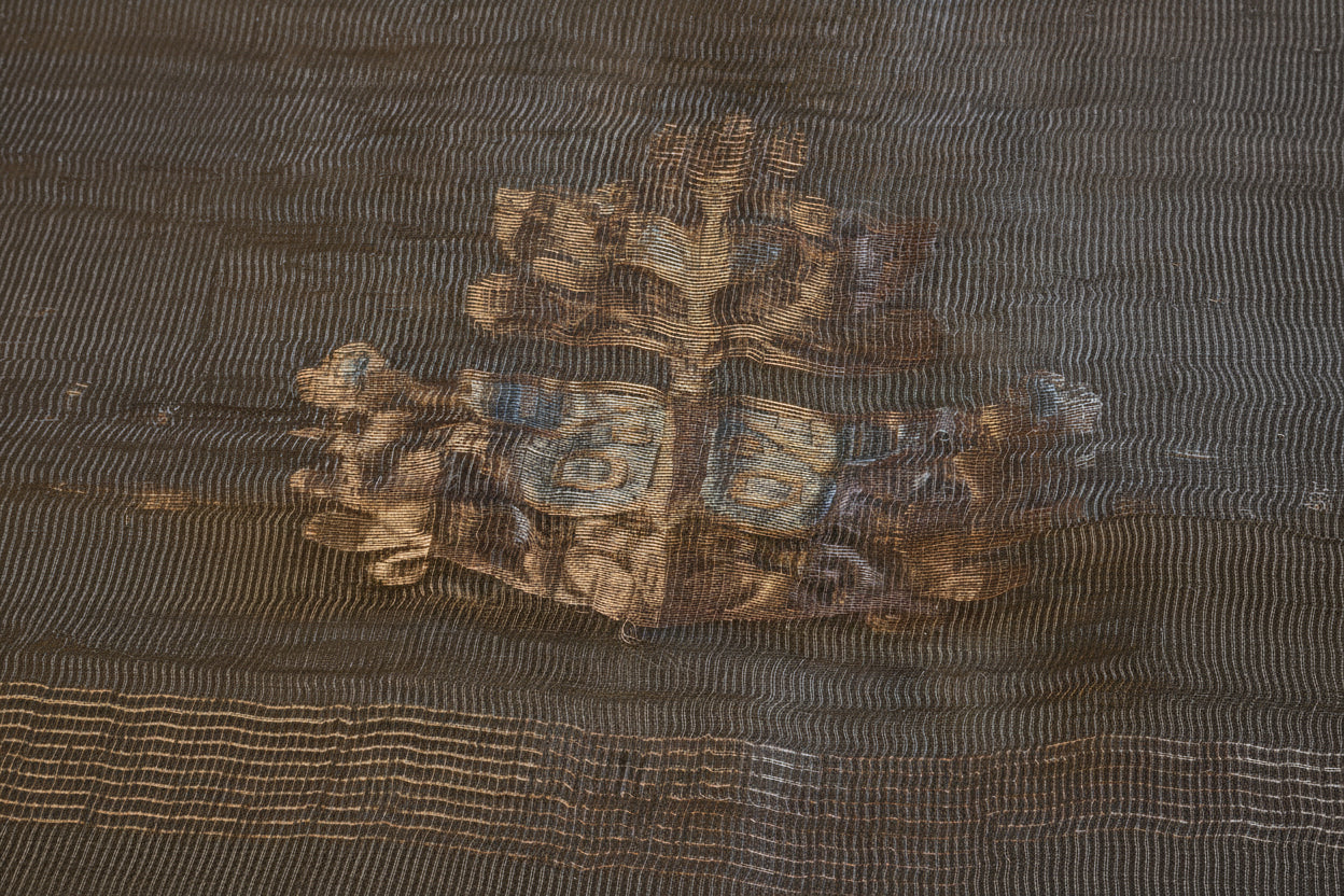 100 % Pure Silk Linen Saree – with silk mark  West Bengal Handloom.