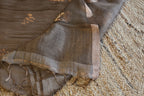 100 % Pure Silk Linen Saree – with silk mark  West Bengal Handloom.