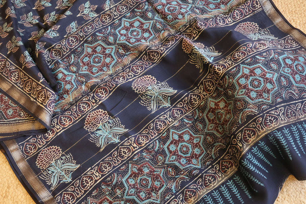 100% Pure Maheshwari Handloom Silk