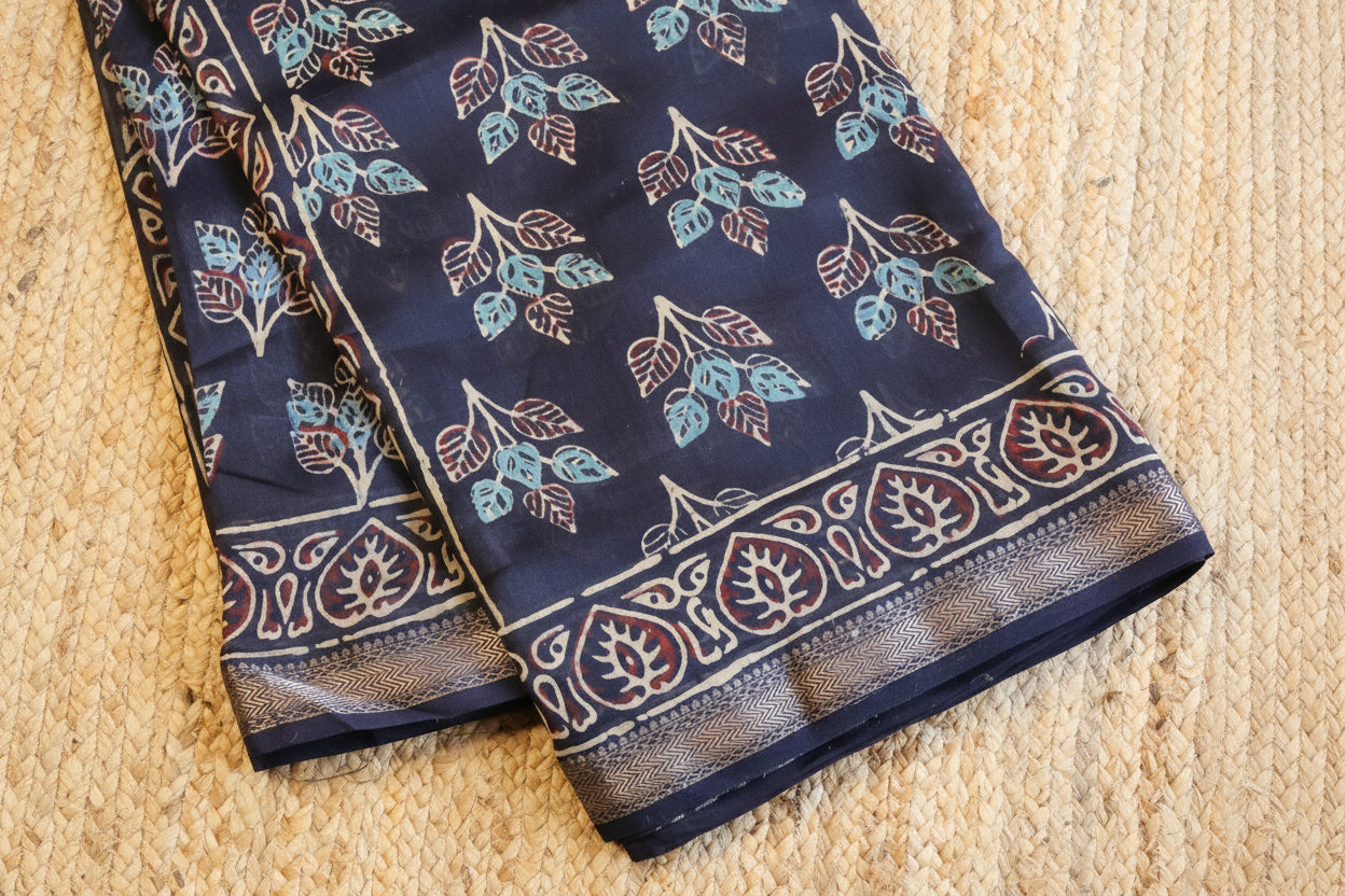 100% Pure Maheshwari Handloom Silk