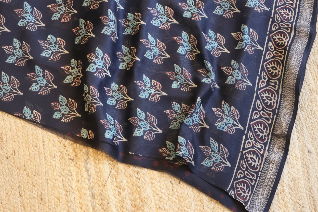 100% Pure Maheshwari Handloom Silk