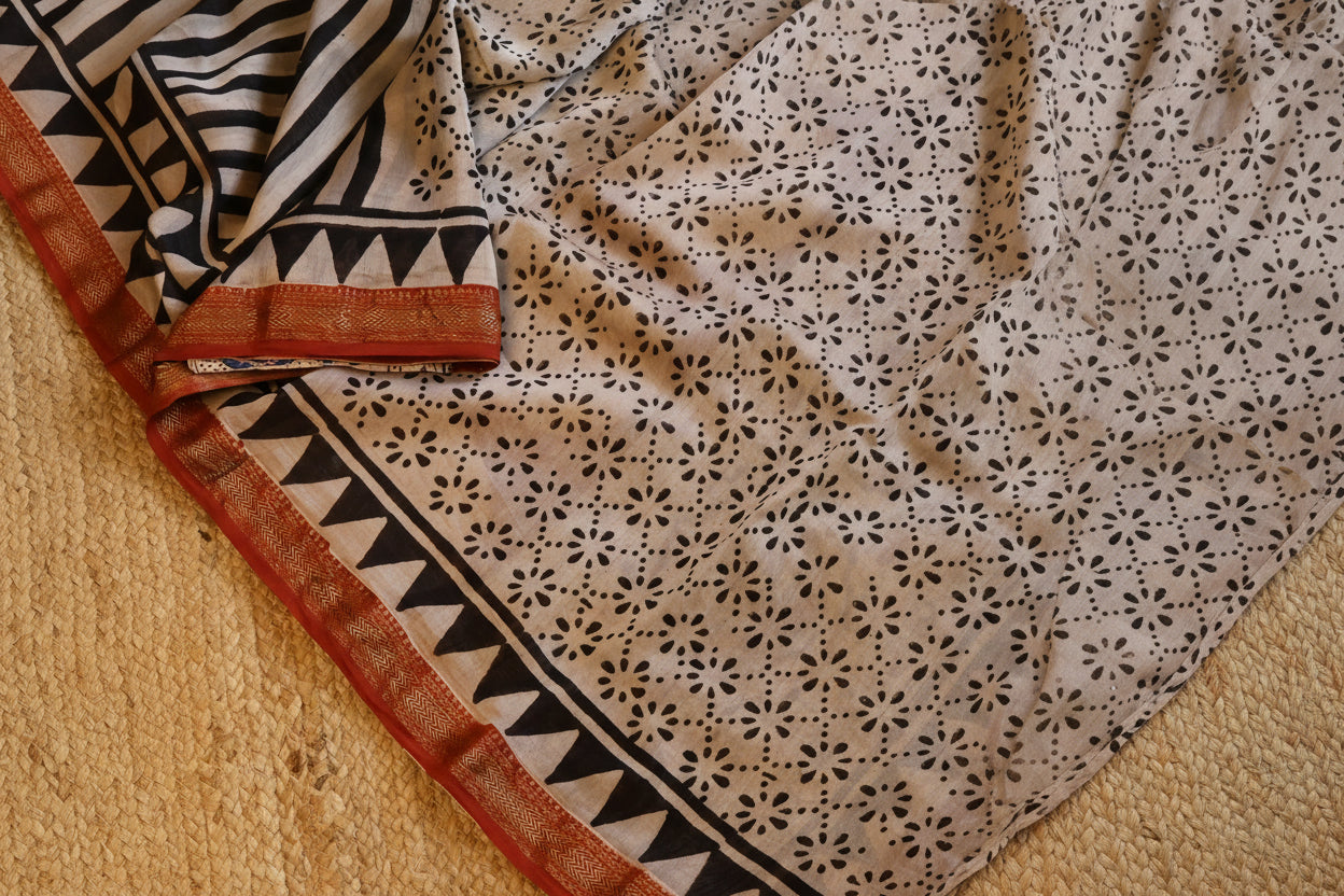 100% Pure Maheshwari Handloom Silk