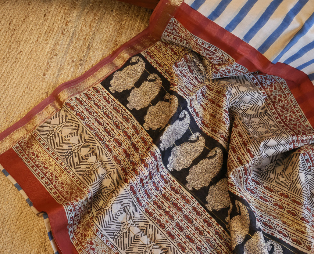 100% Pure Maheshwari Handloom Silk