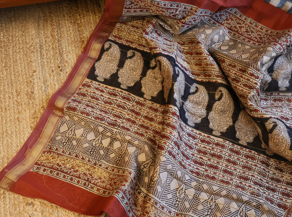 100% Pure Maheshwari Handloom Silk