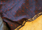 Pure Chanderi Silk Saree with Elegant blue &nbsp;Prints and Zari Border – 100% Handloom
