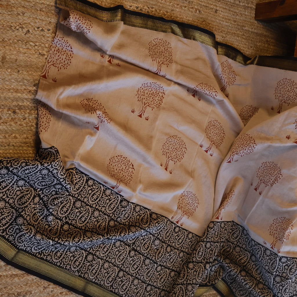 100% Pure Maheshwari Handloom Silk