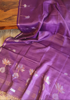 Tussar Jamdani Handwoven Saree with Intricate Motifs