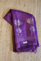 Tussar Jamdani Handwoven Saree with Intricate Motifs