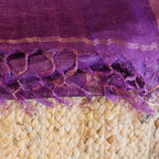 Tussar Jamdani Handwoven Saree with Intricate Motifs
