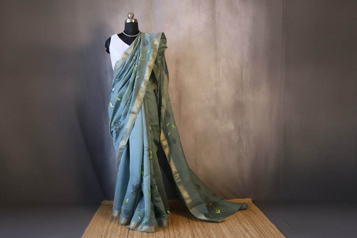 100% Pure Maheshwari Handloom Silk