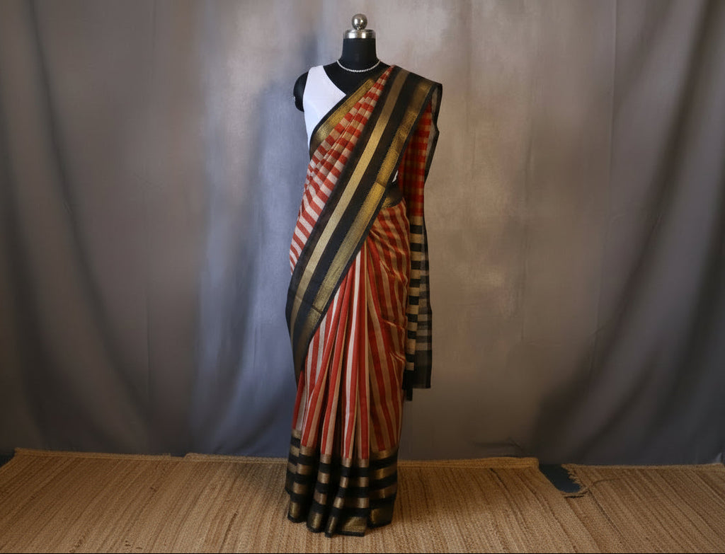 100% Pure Maheshwari Handloom Silk