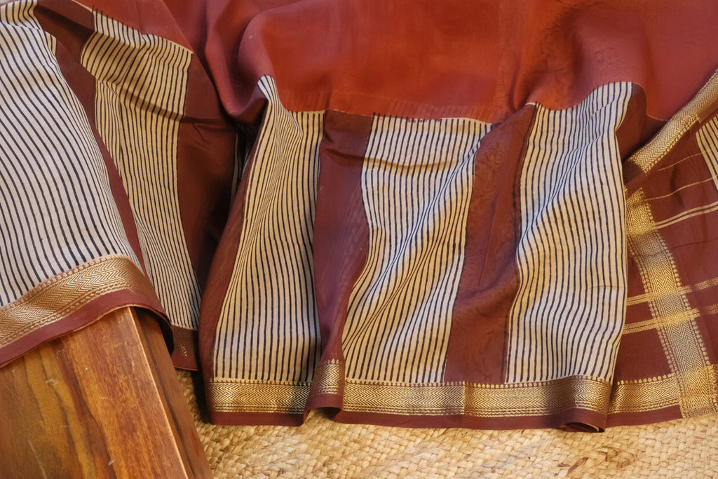 100% Pure Maheshwari Handloom Silk