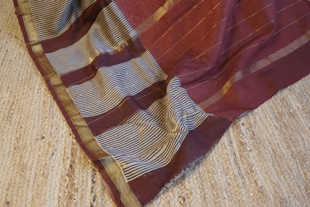 100% Pure Maheshwari Handloom Silk