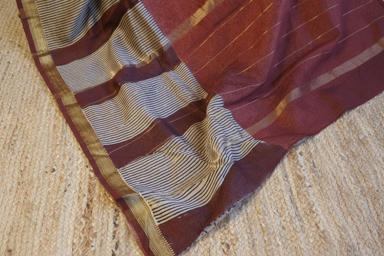 100% Pure Maheshwari Handloom Silk