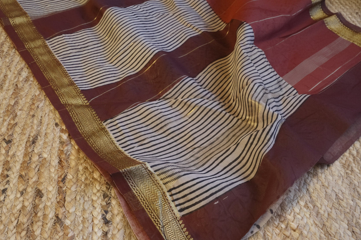 100% Pure Maheshwari Handloom Silk
