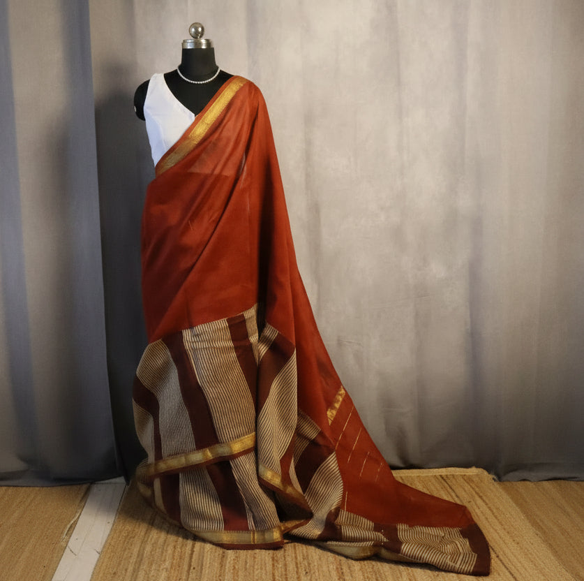 100% Pure Maheshwari Handloom Silk
