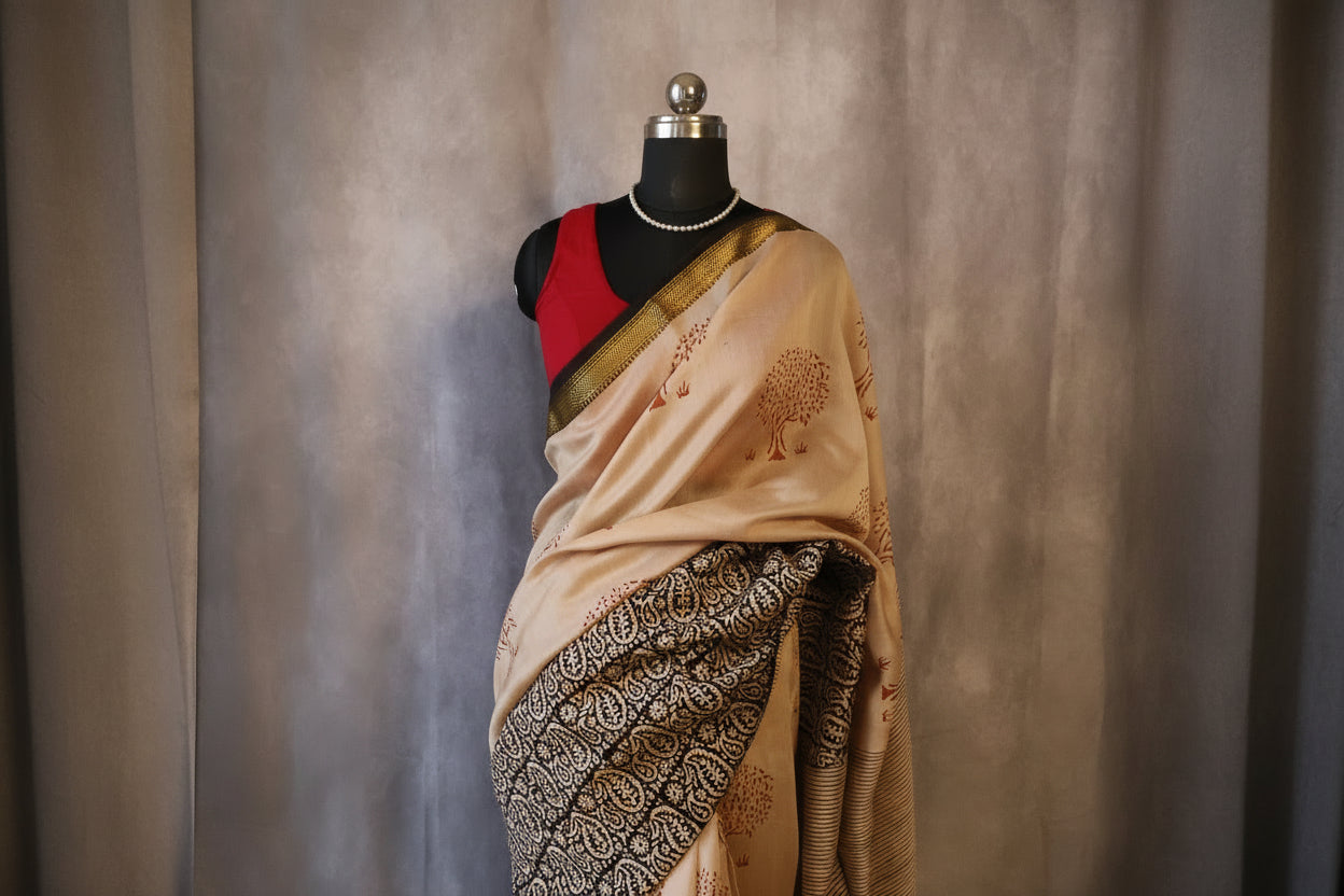 100% Pure Maheshwari Handloom Silk