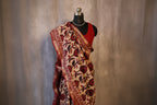 Maheshwari Handloom White Saree with Black Stripes and Silk Zari – 80% Silk, 20% Cotton (Cotton Silk) – Comes with Matching Blouse Piece
