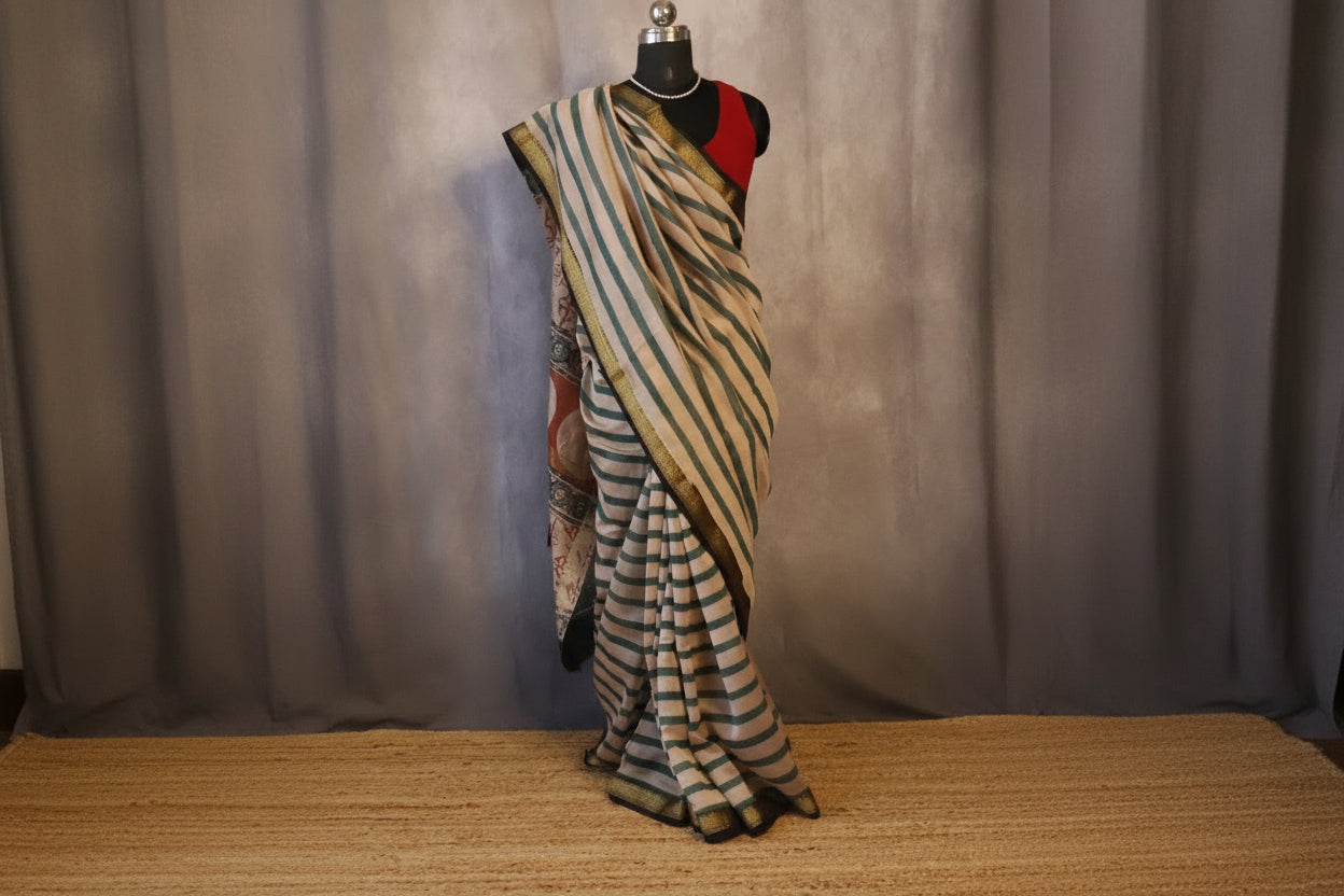 100% Pure Maheshwari Handloom Silk