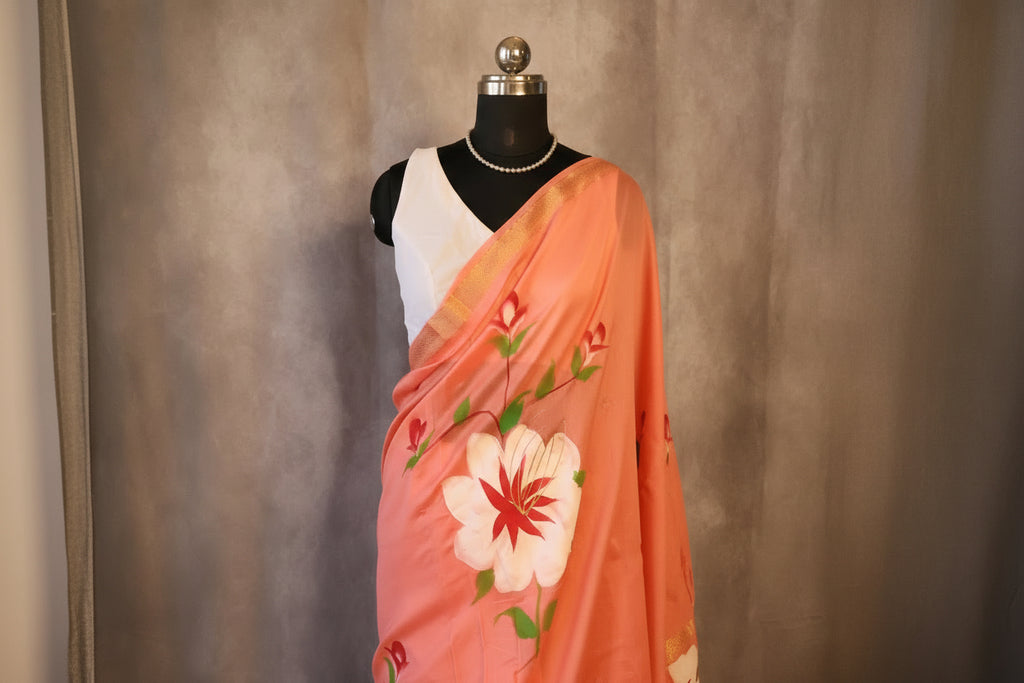 100% Pure Maheshwari Handloom Silk