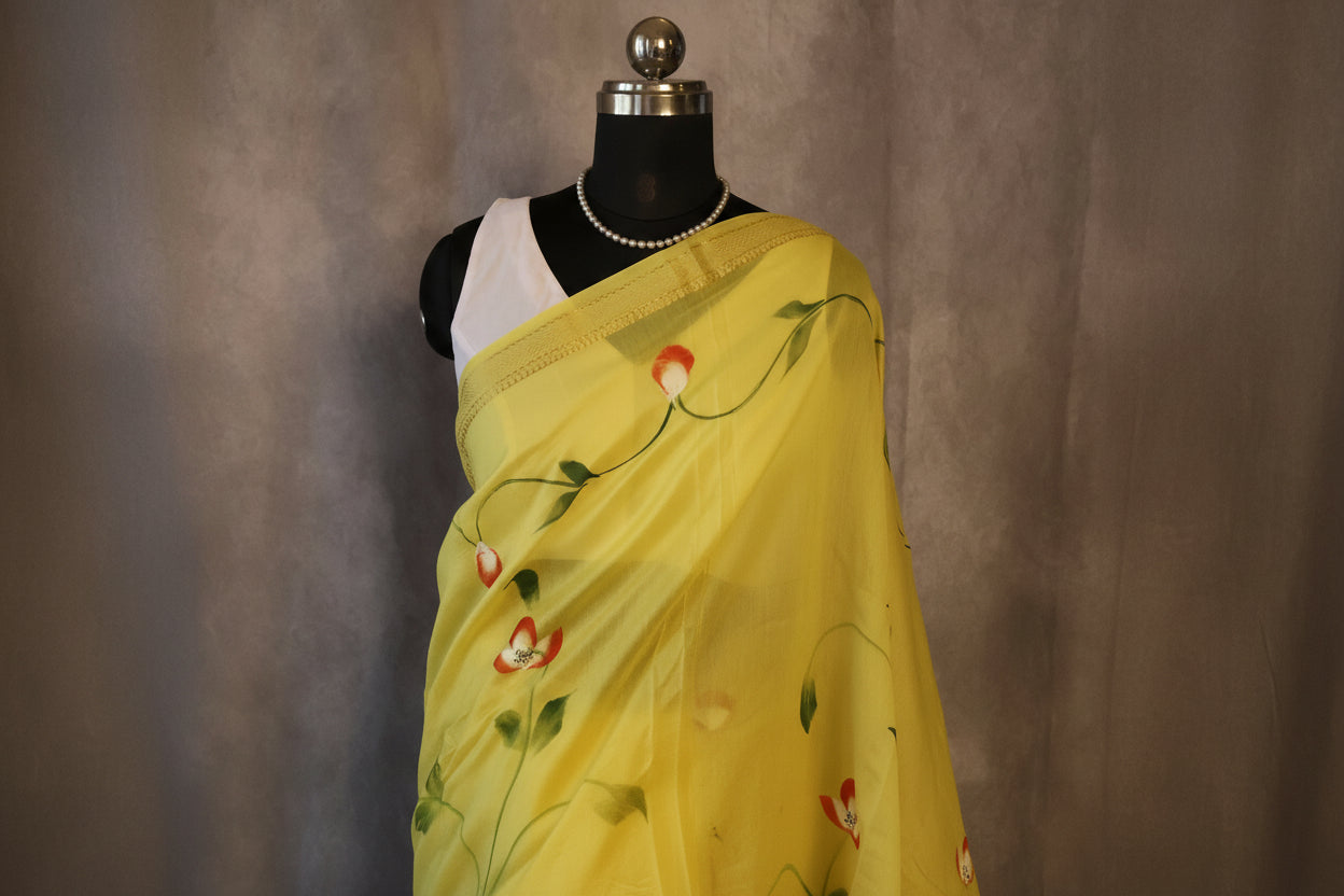 100% Pure Maheshwari Handloom Silk