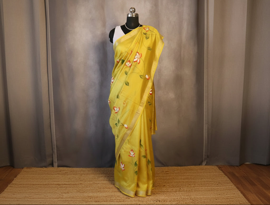 100% Pure Maheshwari Handloom Silk
