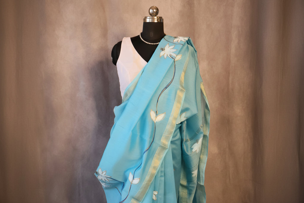 100% Pure Maheshwari Handloom Silk