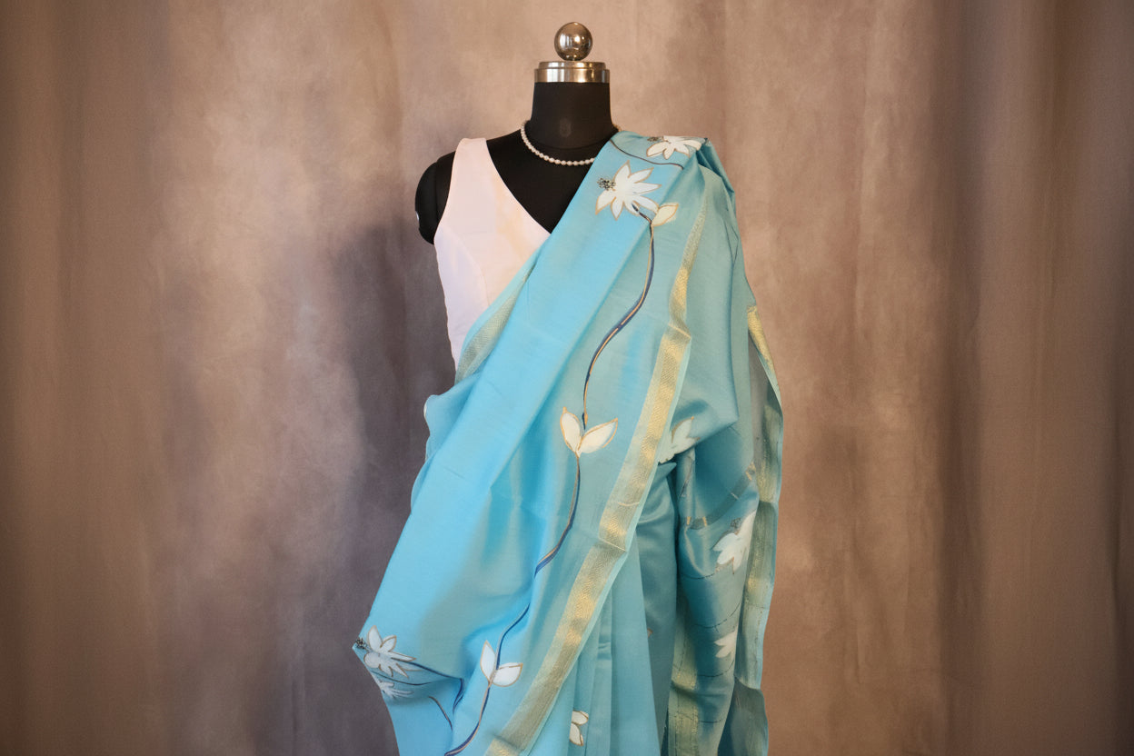 100% Pure Maheshwari Handloom Silk
