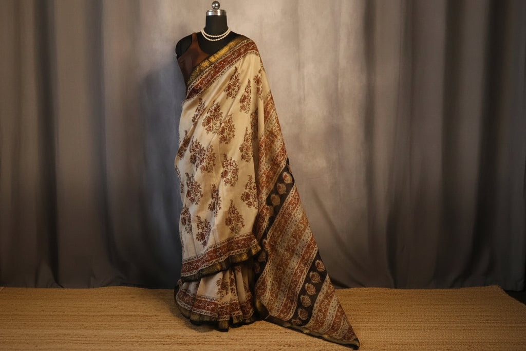 100% Pure Maheshwari Handloom Silk