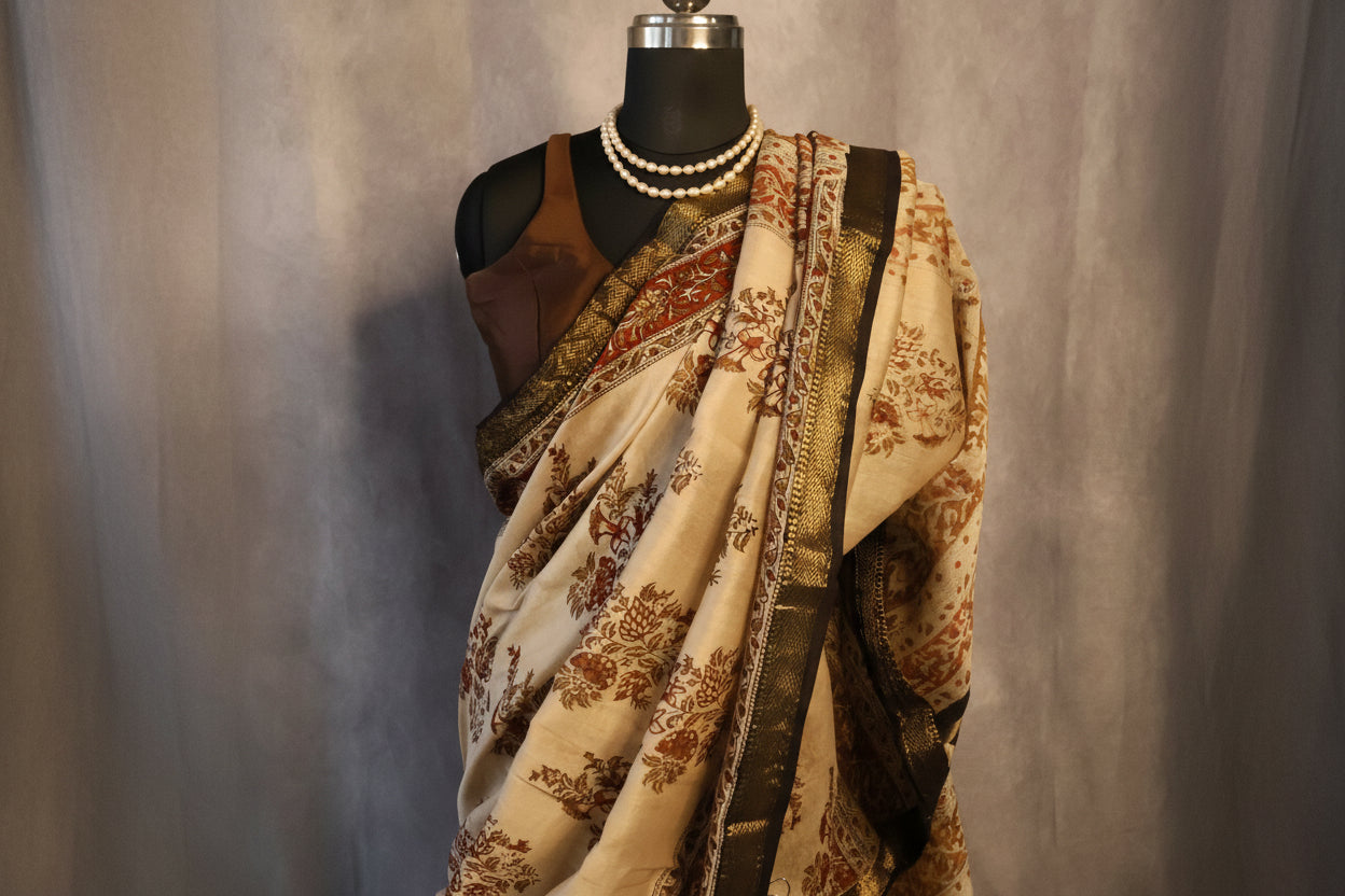 100% Pure Maheshwari Handloom Silk