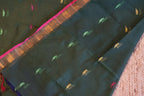 Handwoven Saree with Pure Zari cotton raw silk blend with blouse. Light weight easy to drape. Comfortable all day.