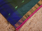 Handwoven Saree with Pure Zari cotton raw silk blend with blouse. Light weight easy to drape. Comfortable all day.