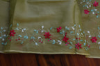 Handloom Saree from Bengal with hand-Embroidered Pure Cotton Saree