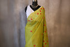 Handloom Saree from Bengal with hand-Embroidered Pure Cotton Saree