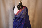 Handwoven Saree with Pure Zari cotton raw silk blend with blouse. Light weight easy to drape. Comfortable all day.
