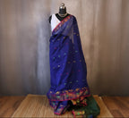 Handwoven Saree with Pure Zari cotton raw silk blend with blouse. Light weight easy to drape. Comfortable all day.