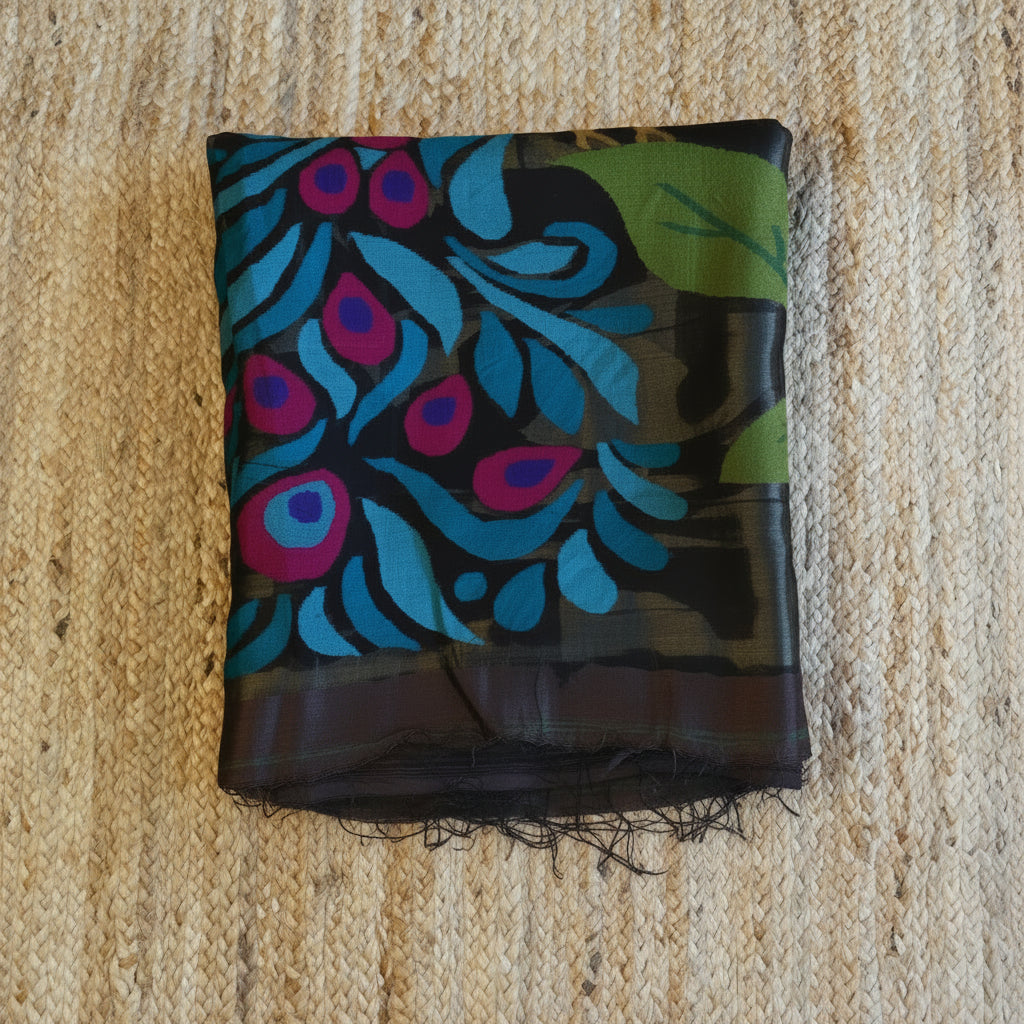 Silk Linen Jamdani Saree – West Bengal Handloom