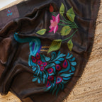 Silk Linen Jamdani Saree – West Bengal Handloom