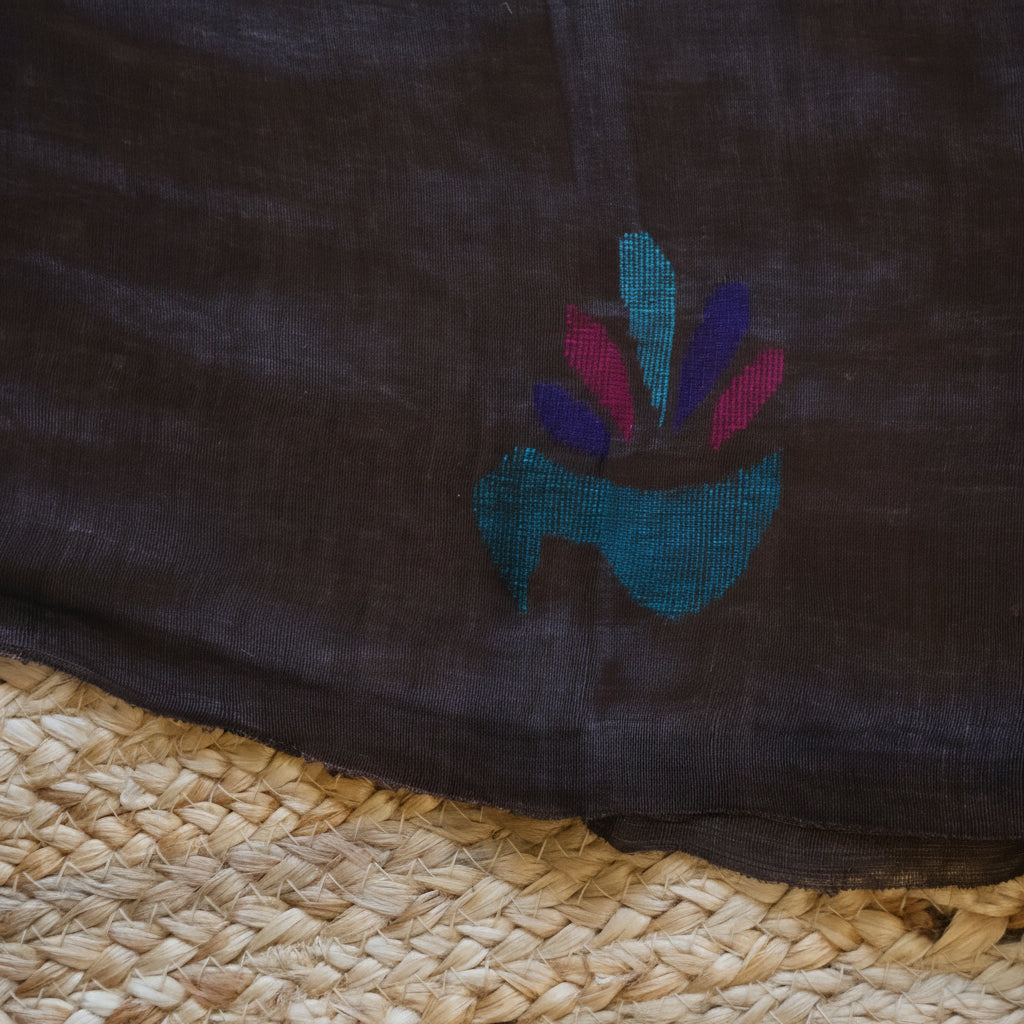 Silk Linen Jamdani Saree – West Bengal Handloom