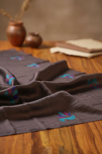 Silk Linen Jamdani Saree – West Bengal Handloom